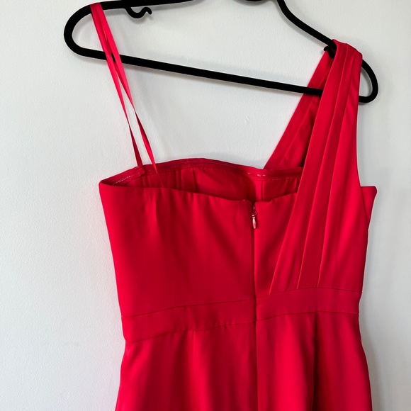 BCBG Red One Shoulder Cocktail Dress - Picture 6 of 9